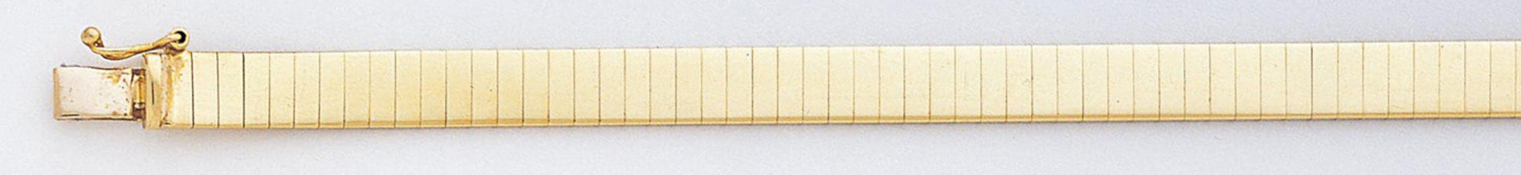 14k Gold 4mm Flat Omega Bracelet 7 Inches